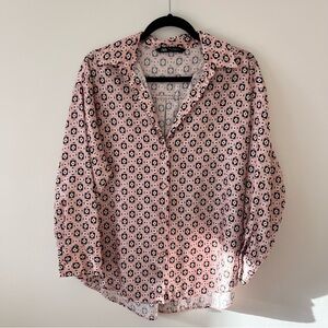 Zara long sleeve pink blouse oversized XS